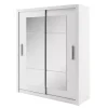 Zestawy Mebli Do Sypialni>lenart. Nowoczesna szafa przesuwna z lustrem 180 cm biała IDEA