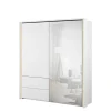 Zestawy Mebli Do Sypialni|Szafy Dwudrzwiowe>lenart. Nowoczesna szafa przesuwna z lustrem i podświetleniem 200 cm cm TAYA