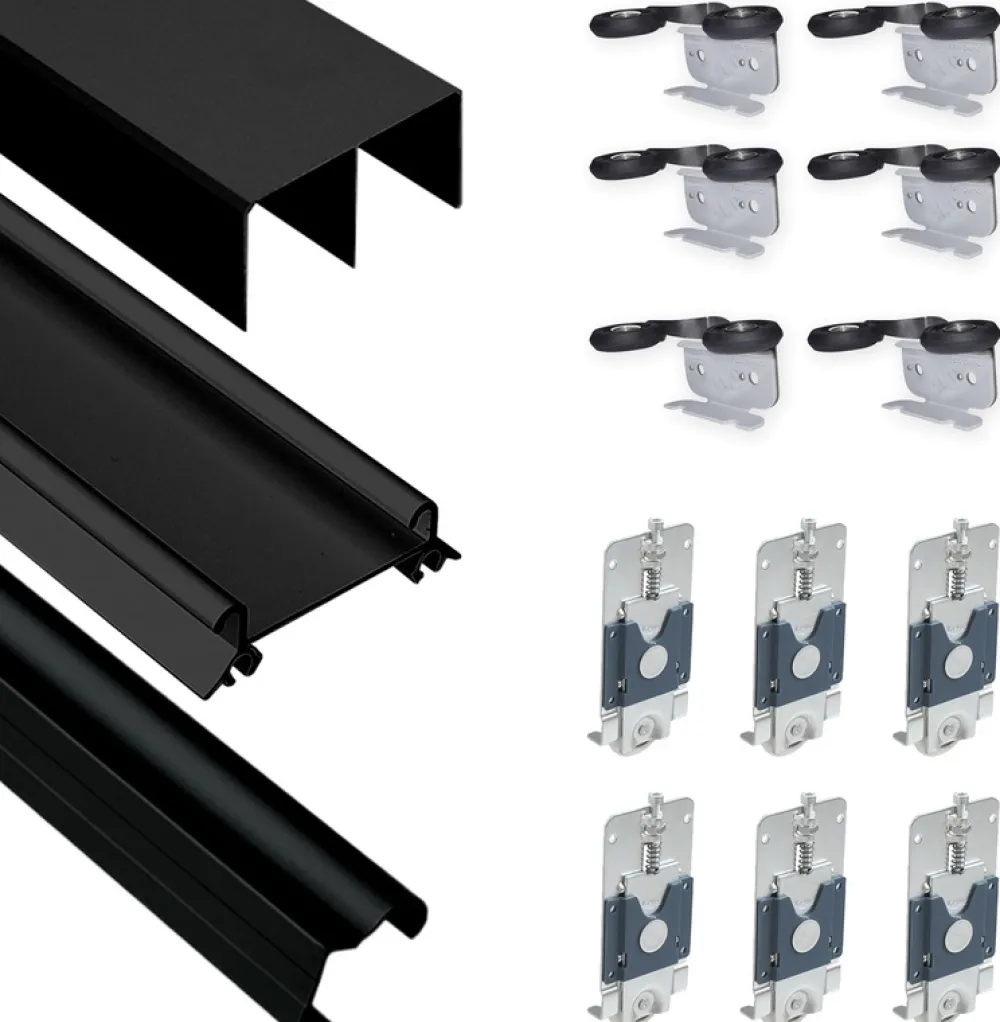 Zestawy Mebli Do Przedpokoju|Szafy Trzydrzwiowe>BROMARKT Nowoczesna szafa przesuwna z lustrem 160 cm BEST półki drążki