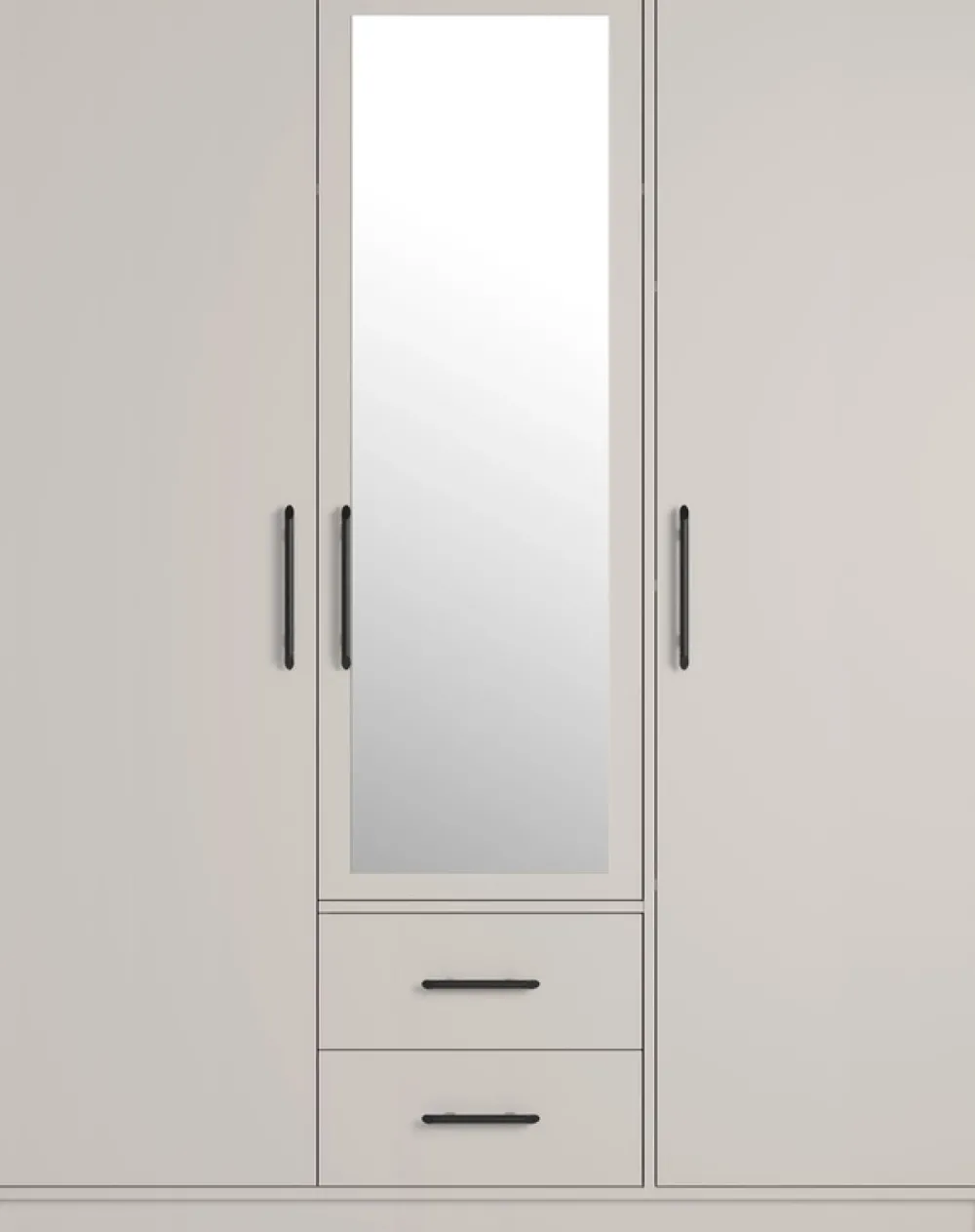 Garderoby|Meble Dla Dzieci>MEBLAR Nowoczesna szafa trzydrzwiowa z półkami i drążkiem SEVAS kaszmir