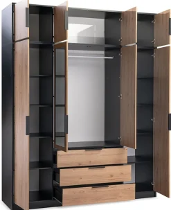 Meble Dla Dzieci>Stolar Nowoczesna szafa uchylna z lustrem i szufladami 196 cm LANTE