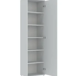 Meble Młodzieżowe|Zestawy Mebli Do Przedpokoju>INTER MEBLE Nowoczesna szafa uchylna do salonu z półkami KONTI biała biały