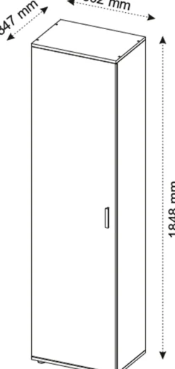 Meble Młodzieżowe|Zestawy Mebli Do Przedpokoju></noscript>INTER MEBLE Nowoczesna szafa uchylna do salonu z półkami KONTI biała biały