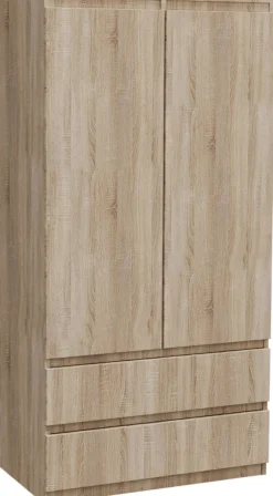 Meble Dla Dzieci|Meble Młodzieżowe>Meblohand Nowoczesna szafa uchylna 90 cm z szufladami i wieszakiem MONTEGO dąb sonoma