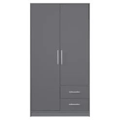 Garderoby|Meble Dla Dzieci>MEBLAR Nowoczesna szafa z drążkiem na wieszaki 100 cm szuflady SEVAS antracyt