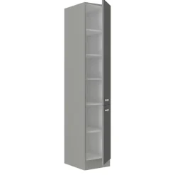 Meble Kuchenne>Lempert Nowoczesna szafka kuchenna wysoka stojąca połysk 40 cm SILVER szary