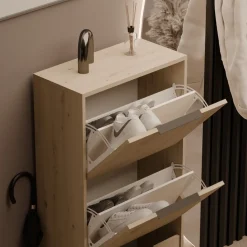 Szafki Na Buty|Zestawy Mebli Do Salonu></noscript>Stolar Nowoczesna szafka na buty do przedpokoju 130 cm MAVIA dąb artisan