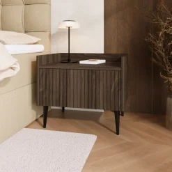 Zestawy Mebli Do Salonu|Szafki Nocne>JUREK Nowoczesna szafka nocna do sypialni 52 cm ASPERO orzech