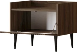 Zestawy Mebli Do Salonu|Szafki Nocne>JUREK Nowoczesna szafka nocna do sypialni 52 cm ASPERO orzech