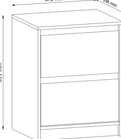 Szafki Nocne></noscript>GAŁA MEBLE Nowoczesna szafka nocna do sypialni z szufladami MARANTA