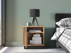 Meble Młodzieżowe|Zestawy Mebli Do Sypialni>ML Meble Nowoczesna szafka nocna do sypialni UMIO dąb craft złoty