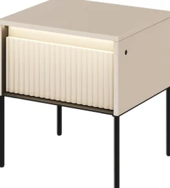 Szafki Nocne></noscript>lenart. Nowoczesna szafka nocna z ryflowanymi frontami TREND