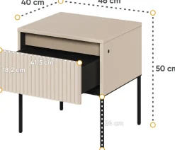 Szafki Nocne></noscript>lenart. Nowoczesna szafka nocna z ryflowanymi frontami TREND