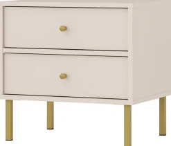 Meble Młodzieżowe|Zestawy Mebli Do Salonu>Lempert Nowoczesna szafka nocna z szufladami 52 cm TOKEN beż piaskowy