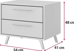 Meble Dla Dzieci|Szafki Nocne></noscript>Stolar Nowoczesna szafka nocna z szufladami 54 cm BILL niebieski
