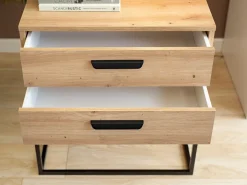 Szafki Nocne></noscript>INTER MEBLE Nowoczesna szafka nocna ze stelażem COTTA antracyt