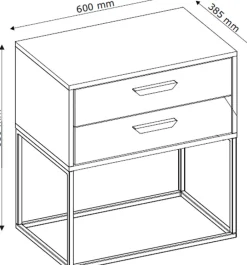 Szafki Nocne></noscript>INTER MEBLE Nowoczesna szafka nocna ze stelażem COTTA antracyt