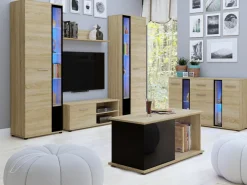 Szafki Rtv>Meblohand Nowoczesna szafka pod telewizor Cube XL dąb sonoma