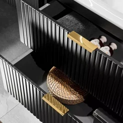 Meble Łazienkowe|Szafki Pod Umywalkę></noscript>COMAD Nowoczesna szafka pod umywalkę 60 cm czarna ADENILO czarny