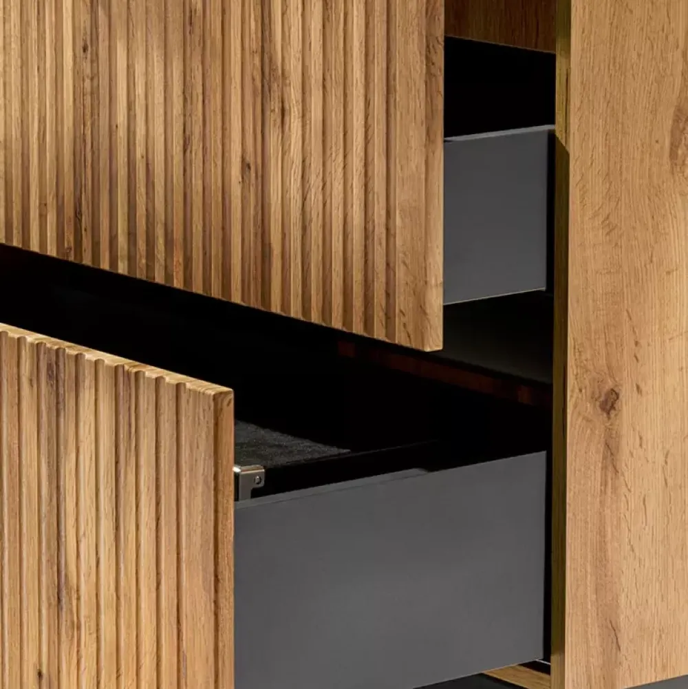 Meble Łazienkowe|Szafki Pod Umywalkę>COMAD Nowoczesna szafka pod umywalkę 80 cm wotan ADENILO dąb wotan