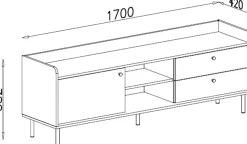 Zestawy Mebli Do Salonu|Szafki Rtv></noscript>MEBLAR Nowoczesna szafka RTV 170 cm GAVIA beż piaskowy