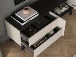 Zestawy Mebli Do Salonu|Szafki Rtv></noscript>ML Meble Nowoczesna szafka RTV 160 cm pod telewizor FERIO cashmere