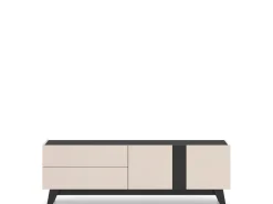 Zestawy Mebli Do Salonu|Szafki Rtv></noscript>ML Meble Nowoczesna szafka RTV 160 cm pod telewizor FERIO cashmere