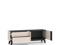 Zestawy Mebli Do Salonu|Szafki Rtv></noscript>ML Meble Nowoczesna szafka RTV 160 cm pod telewizor FERIO cashmere
