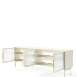 Szafki Rtv>LASKI Nowoczesna szafka RTV 180 cm do salonu kaszmir LUANO