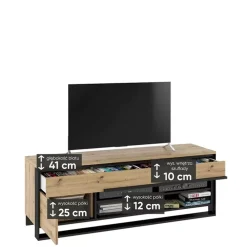 Zestawy Mebli Do Salonu|Szafki Rtv></noscript>lenart. Nowoczesna szafka RTV 155 cm QUANT dąb artisan