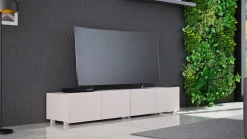 Szafki Rtv></noscript>GiB Meble Nowoczesna szafka RTV 100 cm z ryflowanymi frontami KORDIS kaszmir