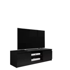 Szafki Rtv>BRATEX Nowoczesna szafka RTV 120 cm czarna BINGO czarny grafit