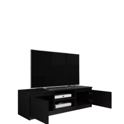 Szafki Rtv>BRATEX Nowoczesna szafka RTV 120 cm czarna BINGO czarny grafit