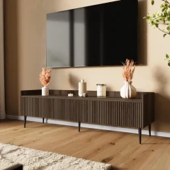 Zestawy Mebli Do Salonu|Szafki Rtv>JUREK Nowoczesna szafka RTV 150 cm ASPERO do salonu orzech