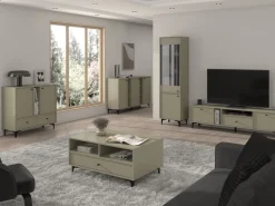 Szafki Rtv>Lempert Nowoczesna szafka RTV 120 cm pod telewizor do salonu TOKEN eukaliptus