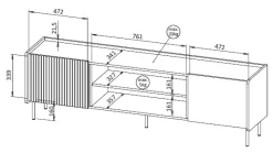 Zestawy Mebli Do Salonu|Szafki Rtv></noscript>DOLMAR Nowoczesna szafka RTV do salonu 180 cm PINNACLE
