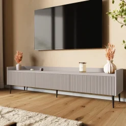 Zestawy Mebli Do Salonu|Szafki Rtv>JUREK Nowoczesna szafka RTV 180 cm do salonu ASPERO kaszmir