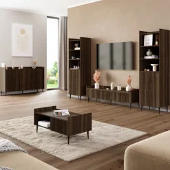 Zestawy Mebli Do Salonu|Szafki Rtv></noscript>JUREK Nowoczesna szafka RTV 180 cm do salonu ASPERO orzech