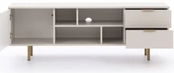 Zestawy Mebli Do Salonu|Szafki Rtv>GiB Meble Nowoczesna szafka RTV ryflowana 150 cm NAMASTE kaszmir