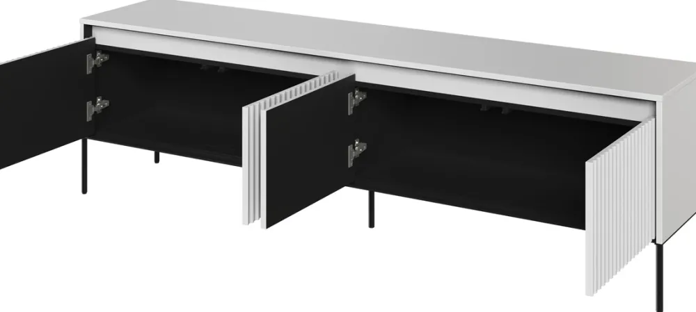 Zestawy Mebli Do Salonu|Szafki Rtv>lenart. Nowoczesna szafka RTV z frezowanymi frontami 193 cm TREND