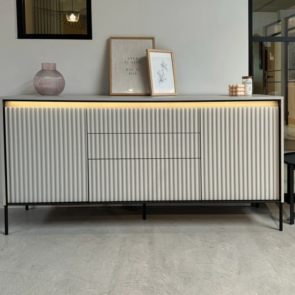 Zestawy Mebli Do Salonu|Szafki Rtv>lenart. Nowoczesna szafka RTV z frezowanymi frontami 193 cm TREND