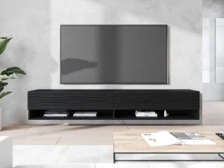 Szafki Rtv></noscript>BRATEX Nowoczesna szafka wisząca RTV 180 cm wzór fali AROMA