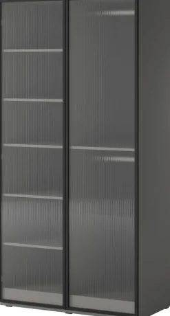 Meble Dla Dzieci|Szafy Modułowe>PIASKI Nowoczesna szara szafa modułowa dwudrzwiowa 101 cm SIGMA szary