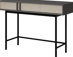 Toaletki I Konsole>JUREK Nowoczesna toaletka z szufladami antracyt beż jasny 123 cm AVERO