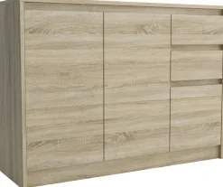 Komody>Meblohand Nowoczesna trzydrzwiowa komoda z szufladami ARTEGO dąb sonoma