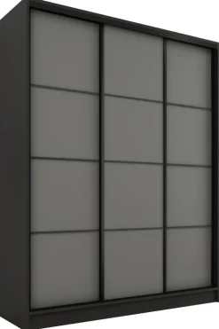 Zestawy Mebli Do Przedpokoju|Szafy Trzydrzwiowe>BROMARKT Nowoczesna trzydrzwiowa szafa przesuwna 150 cm LOFT