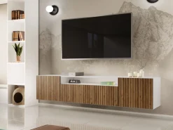 Szafki Rtv></noscript>Arton Nowoczesna wisząca szafka RTV 200 cm MAVIO frezowane fornty