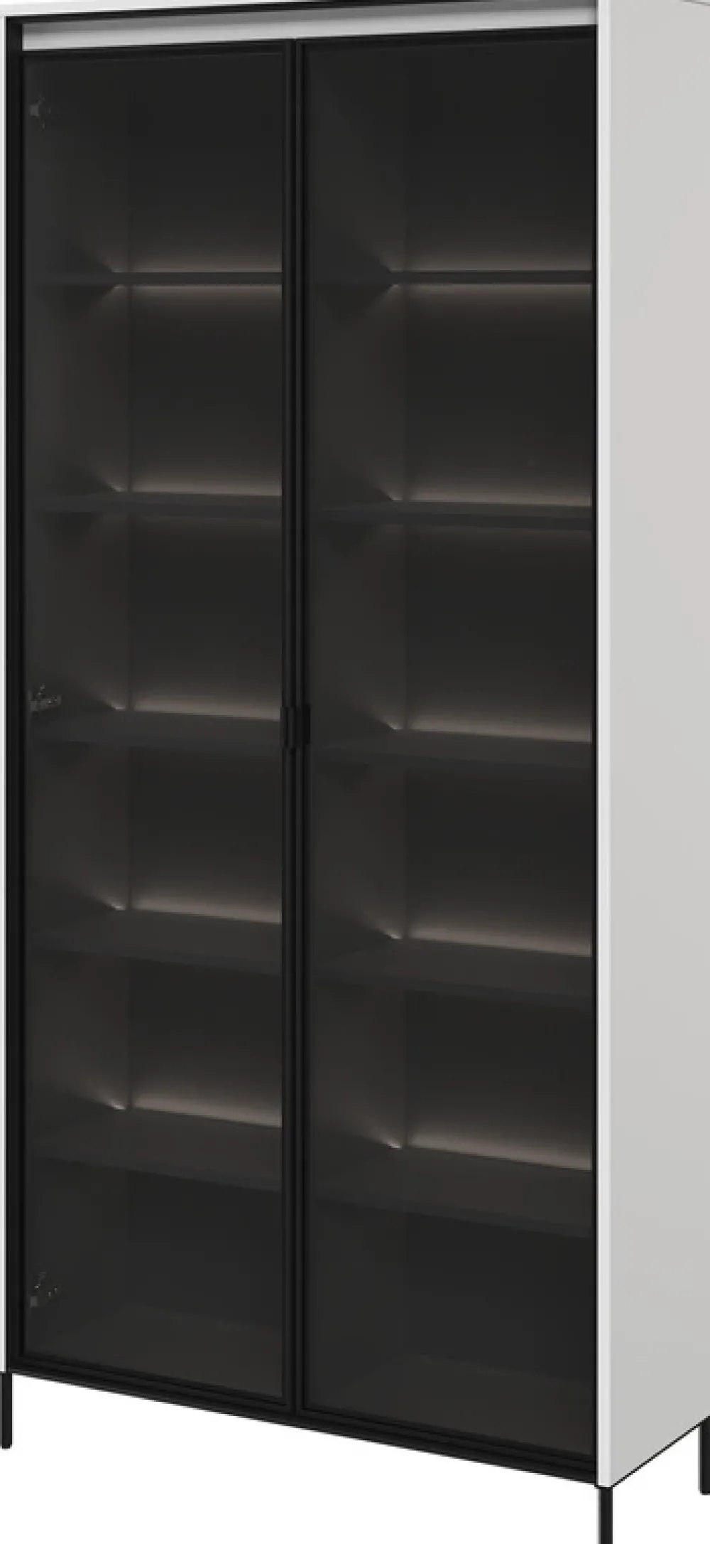 Zestawy Mebli Do Salonu|Witryny>lenart. Nowoczesna witryna biała z wysokimi nóżkami do salonu 90 cm TREND