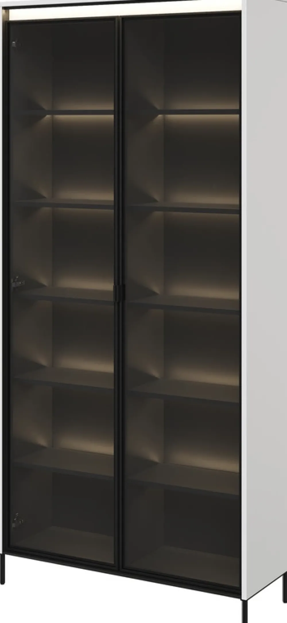 Zestawy Mebli Do Salonu|Witryny>lenart. Nowoczesna witryna biała z wysokimi nóżkami do salonu 90 cm TREND