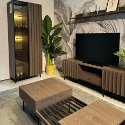 Zestawy Mebli Do Salonu|Witryny></noscript>lenart. Nowoczesna witryna do salonu z oświetleniem PIEMONTE